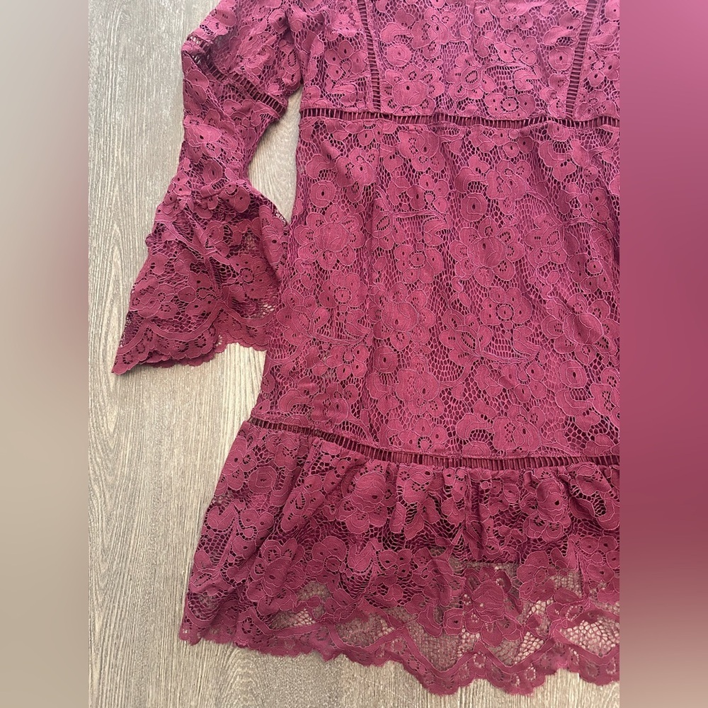 NWOT SCULLY LACE LONG BELL SLEEVE DRESS - Size Large SKU:151 - Picture 5 of 11